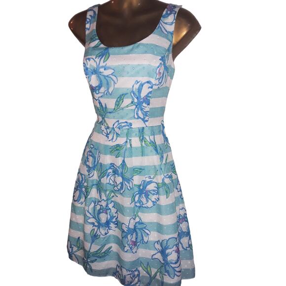 Lilly Pulitzer Sz 2 ROSWELL POSEY Dress Pinafore Style Sundress - Picture 6 of 10